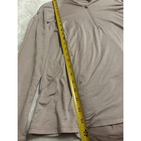 Apana Women’s M Mauve Quarter Zip Pilatescore Athleisure Soft Minimalist Workout - Picture 6 of 8